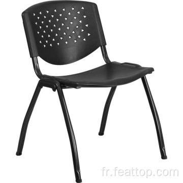 Chaise de réunion de chaises de chaises d&#39;empilement en plastique commercial en gros